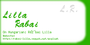 lilla rabai business card